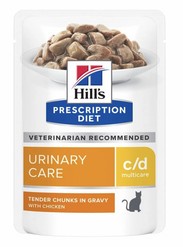 HILLS PDIET FELINE CD CHICKEN POUCH 12X85G